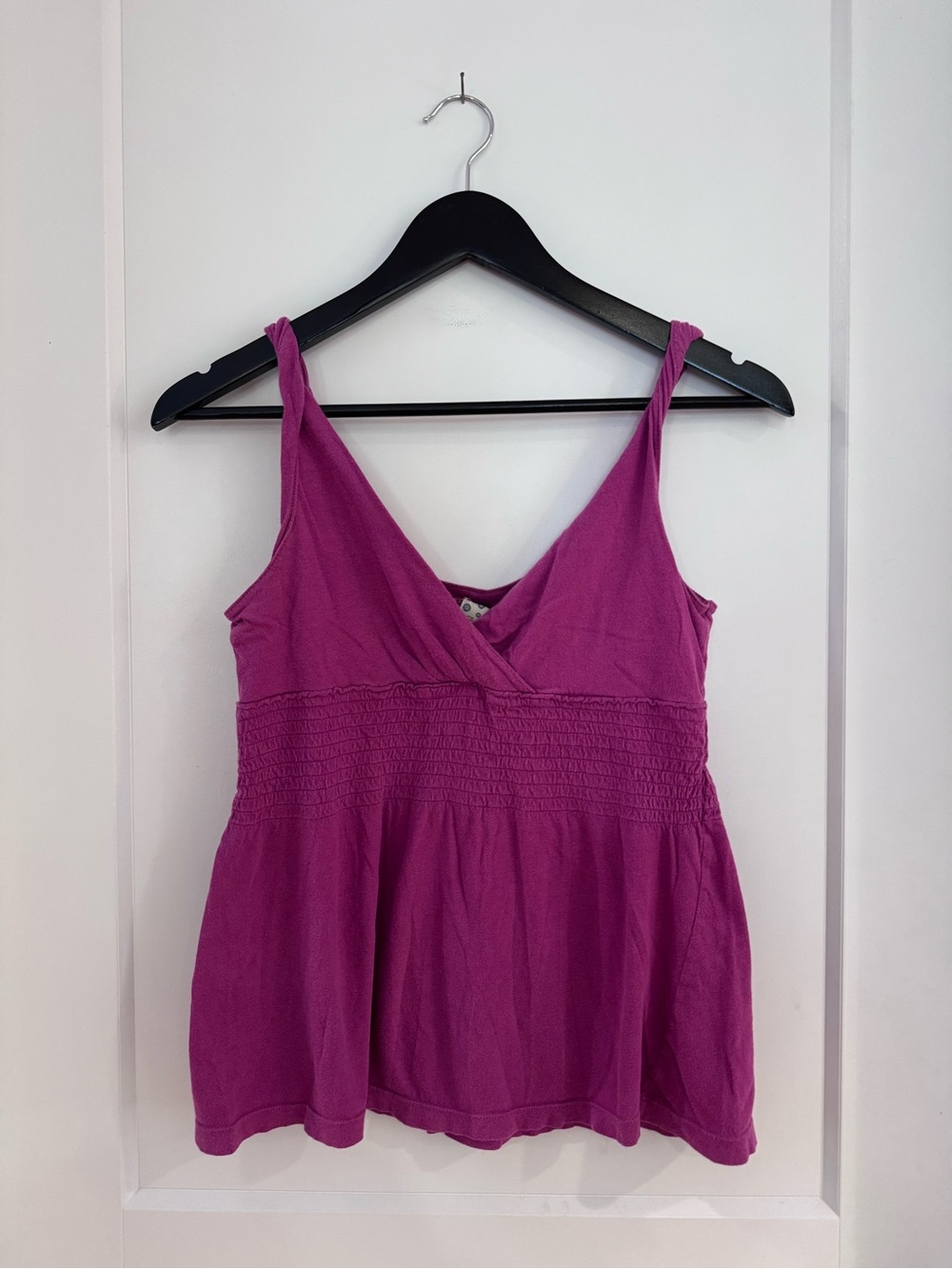 Ric Rac Vintage Purple Y2K Cotton Smocked Tank Top